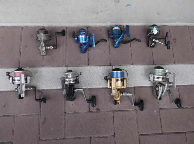 8 reels -- 1x RYOBI,  1x SHIMANO, 1xSPINIT, 3x DAIWA for sale